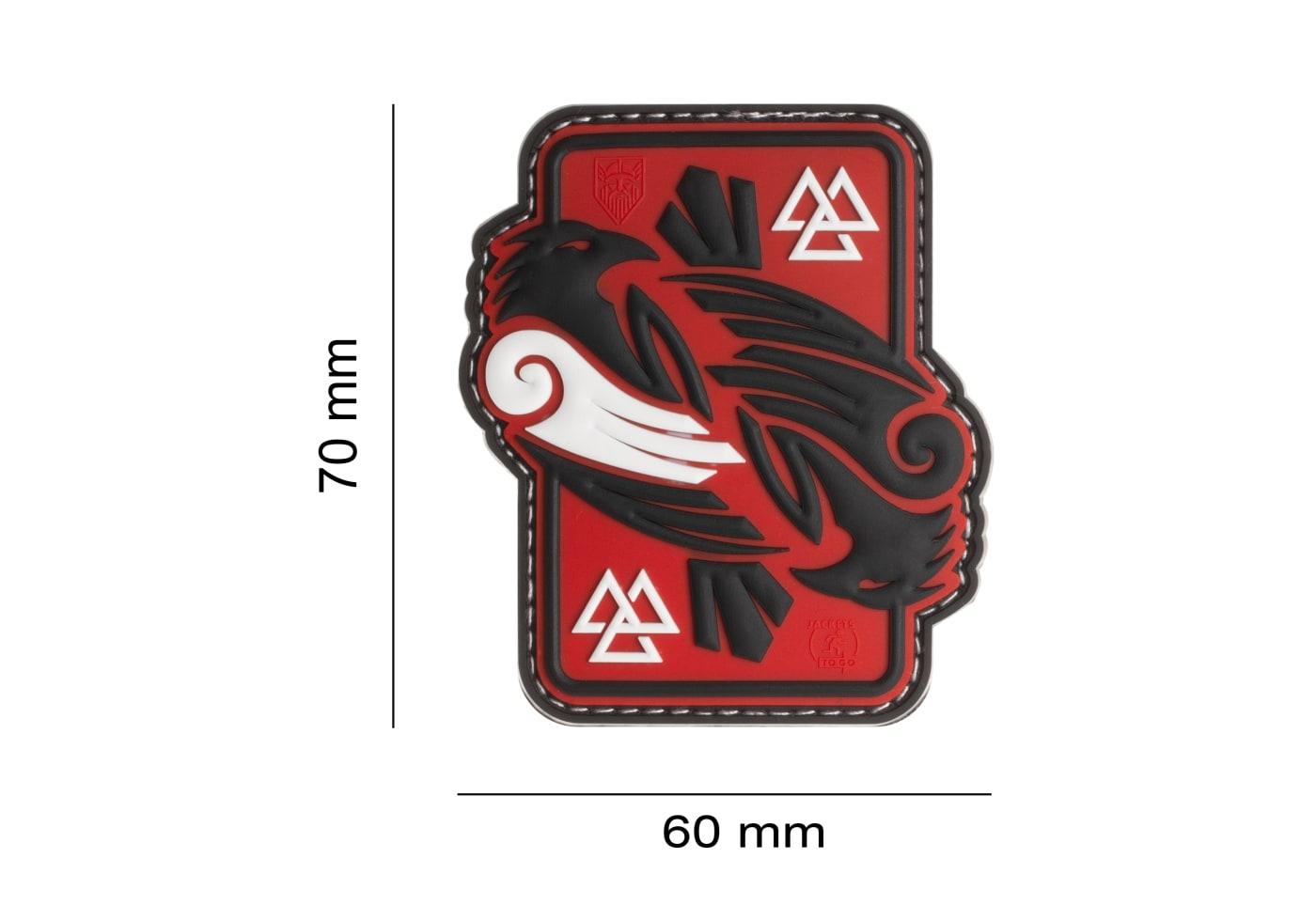 Parche Odin's Raven (Cuervo de Odín) JTG PVC 3D – Color rojo - Imagen 3