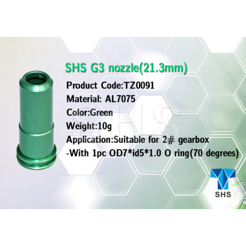 NOZZLE PARA G3, SHS ALUMINIO 21,33 mm
