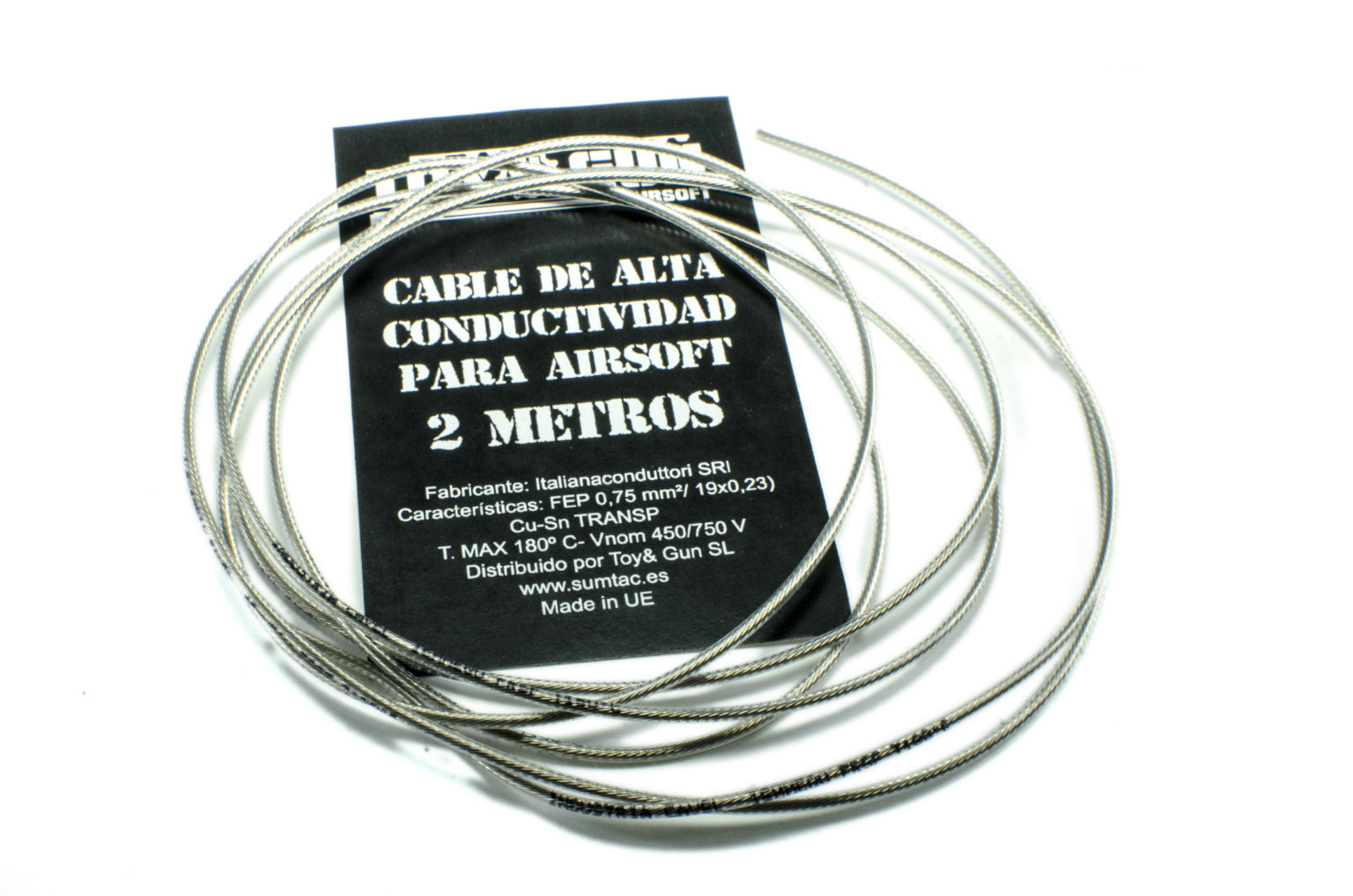 CABLE DE PLATA ALTA CONDUCTIVIDAD TOY & GUN 2 METROS  SumTac