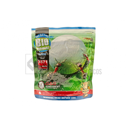 G & G 0,28g BIO 3571 rds 1 KG BOLAS COLOR BLANCO. BBS.