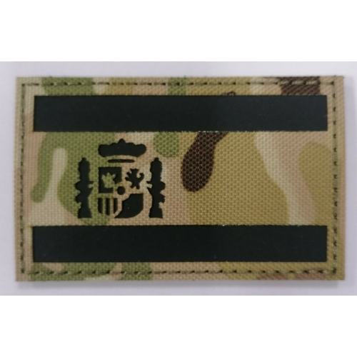 PARCHE TIPO IR BANDERA DE ESPAÑA,CAMUFLADO EN MULTICAM.