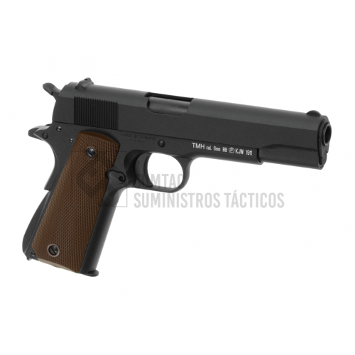 KJ WORKS, M1911 FULL METAL PISTOLA DE AIRSOFT ACCIONADA A GAS 6mm.