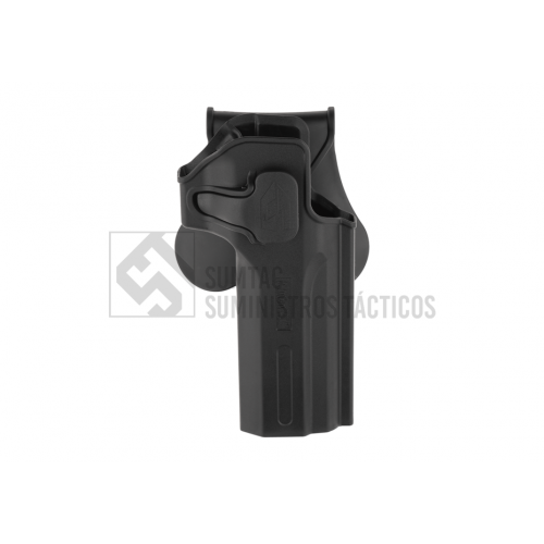 FUNDA RÍGIDA AMOMAX PARA DESERT EAGLE, COLOR NEGRO.