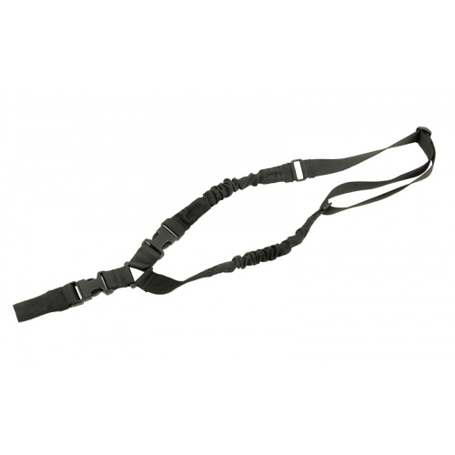 CORREA PORTAFUSIL UN PUNTO, SISTEMA BUNGEE COLOR NEGRO, 8 FIELDS.