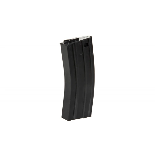SPECNA ARMS CARGADOR 6mm TIPO STANAG 120 BBS M4 MID CAP METAL, NEGRO.