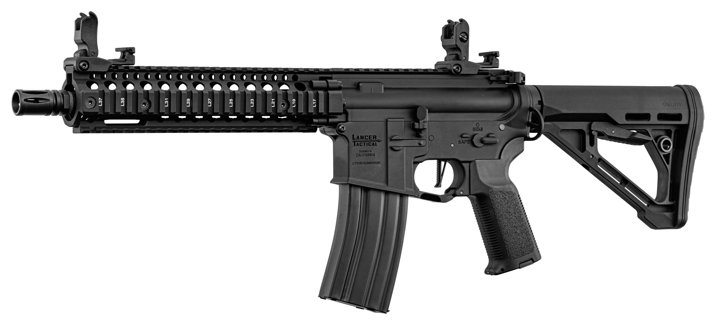 LANCER TACTICAL AEG MK18 GEN3 NEGRA, ETU NEBULA, FULL METAL. - Imagen 2