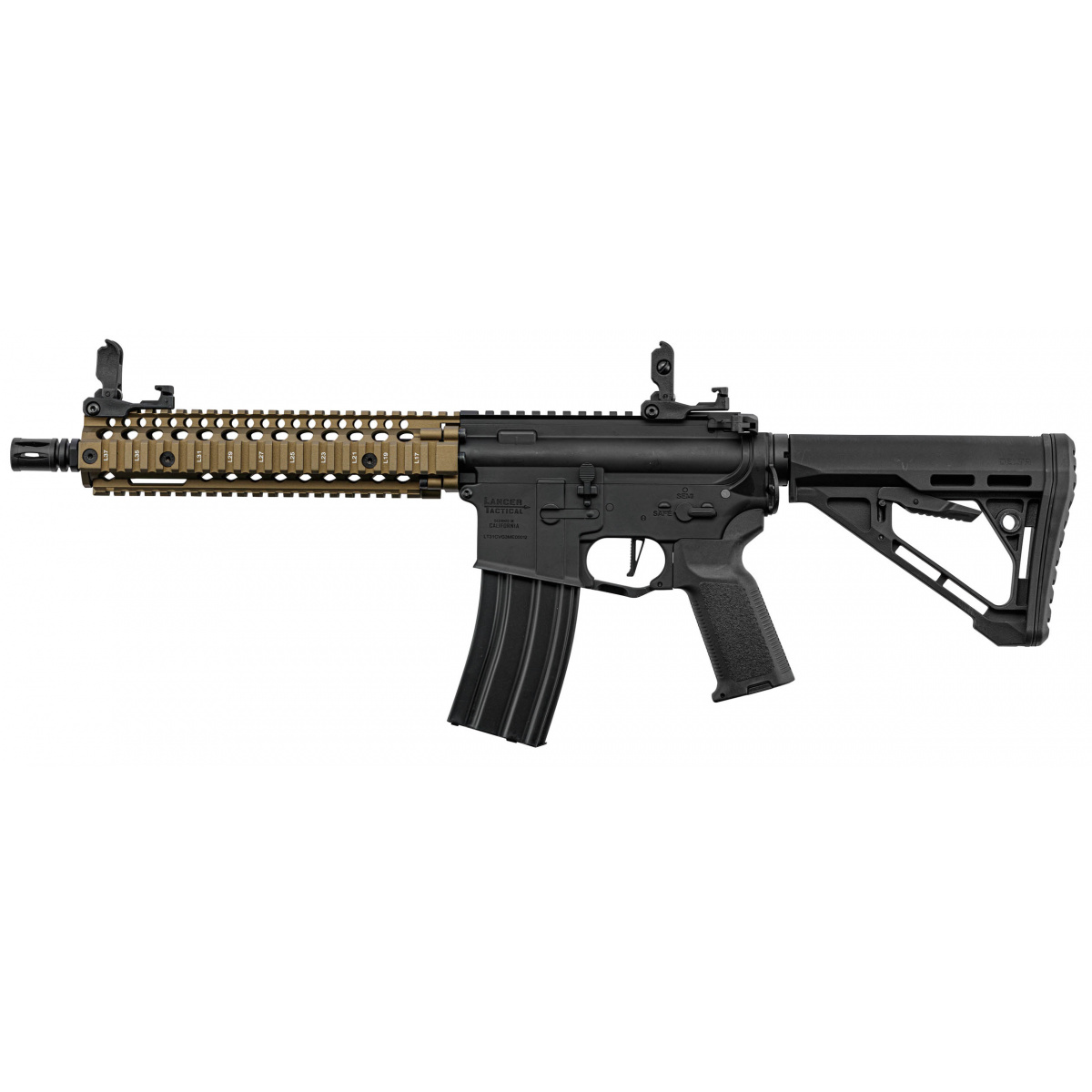 LANCER TACTICAL AEG MK18 GEN3 NEGRA-BRONCE, ETU NEBULA, FULL METAL.