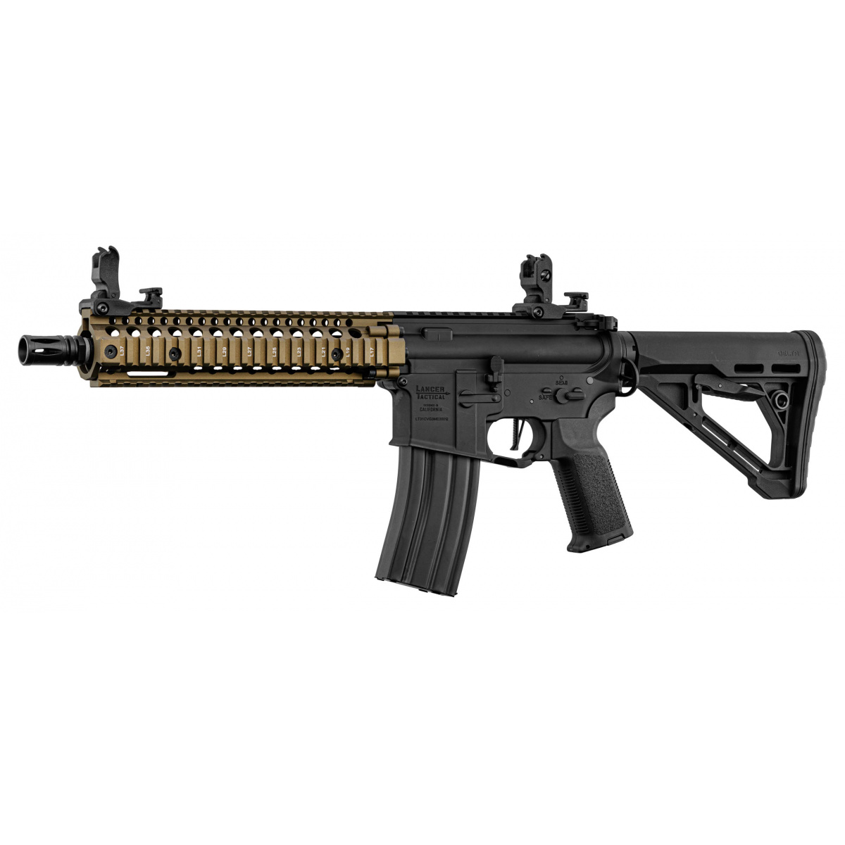 LANCER TACTICAL AEG MK18 GEN3 NEGRA-BRONCE, ETU NEBULA, FULL METAL. - Imagen 5