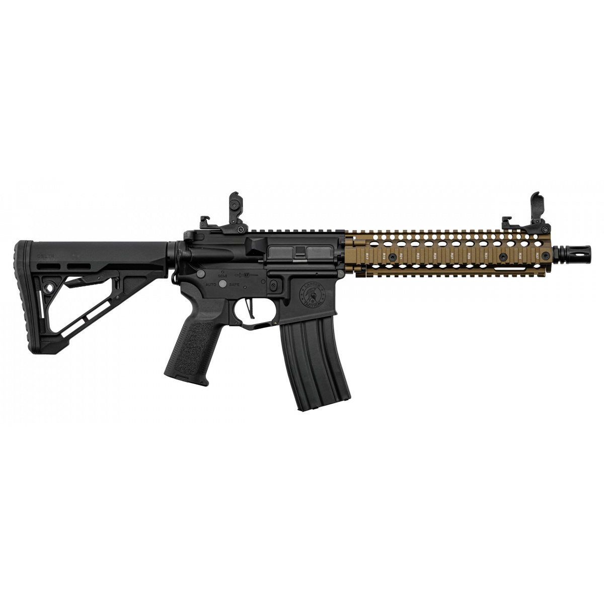 LANCER TACTICAL AEG MK18 GEN3 NEGRA-BRONCE, ETU NEBULA, FULL METAL. - Imagen 4