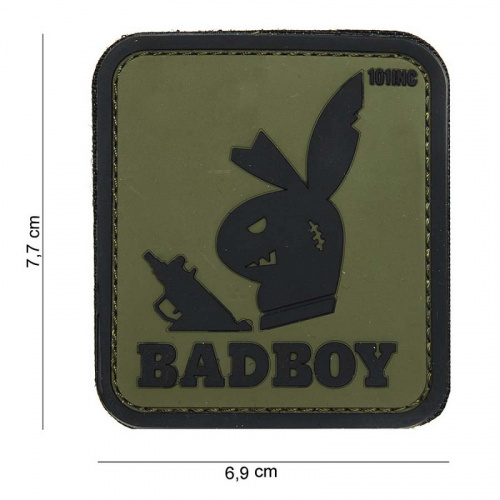 PARCHE 3D PVC BAD BOY, VERDE.
