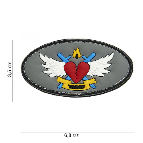 PARCHE 3D PVC AIRBORNE LOVE.