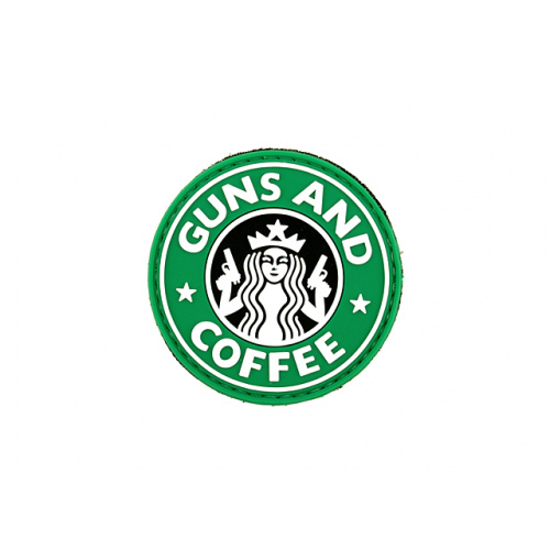 PARCHE 3D PVC "GUNS AND COFFEE"