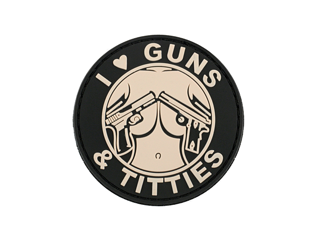 PARCHE 3D PVC "I LOVE GUNS"