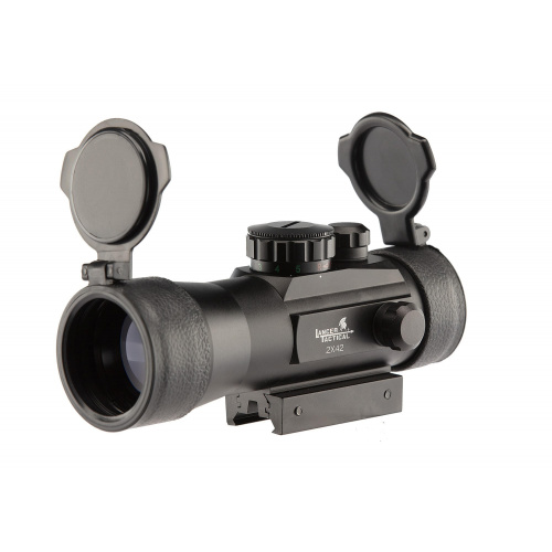 LANCER TACTICAL ÓPTICA RED DOT ROJO Y VERDE 2X42.