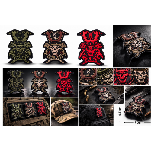 PARCHE PVC 3D PVC CALAVERA SAMURAI.