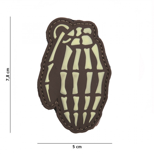 PARCHE 3D PVC, GRANADA DE HUESOS.