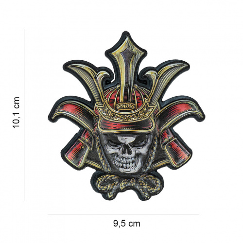 PARCHE 3D CALAVERA SAMURAI UV*