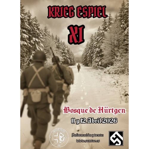 TICKET ENTRADA PARTIDA: KRIEGSPIEL XI, "EL BOSQUE DE HÜRTGEN", EVENTO SEGUNDA GUERRA MUNDIAL.