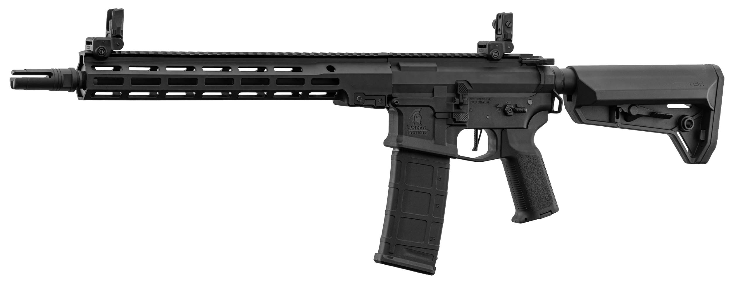 LANCER TACTICAL, RÉPLICA AEG, M4 STALKER 12 LT 44 NEGRA, GEN2, NSR