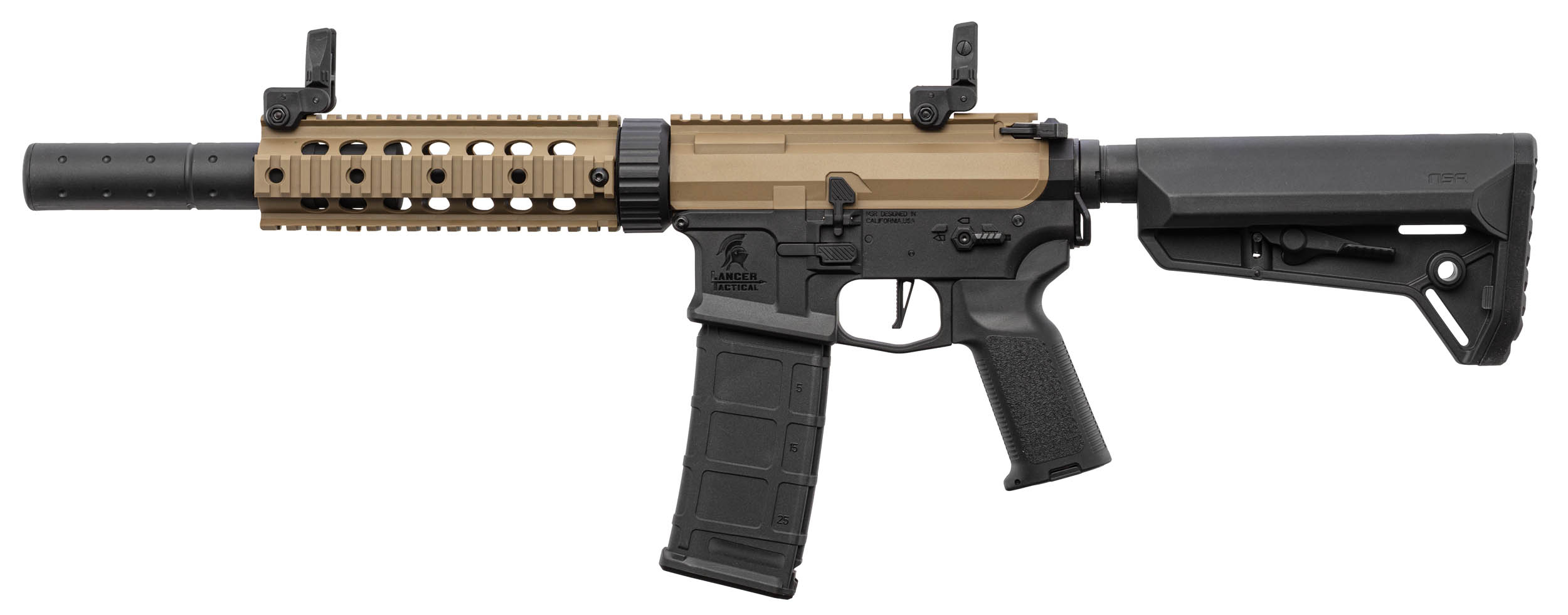 LANCER TACTICAL, RÉPLICA AEG, M4 LT-15 NEGRA/TAN, GEN2, NSR