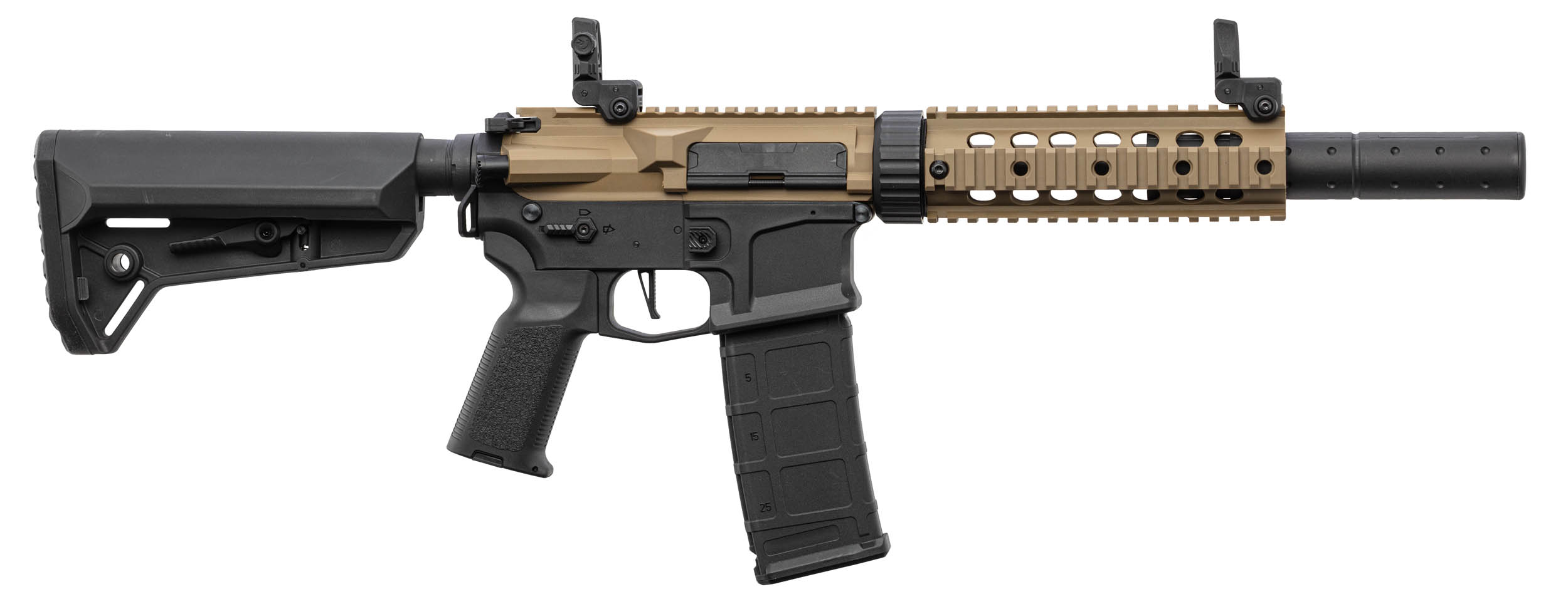 LANCER TACTICAL, RÉPLICA AEG, M4 LT-15 NEGRA/TAN, GEN2, NSR - Imagen 4