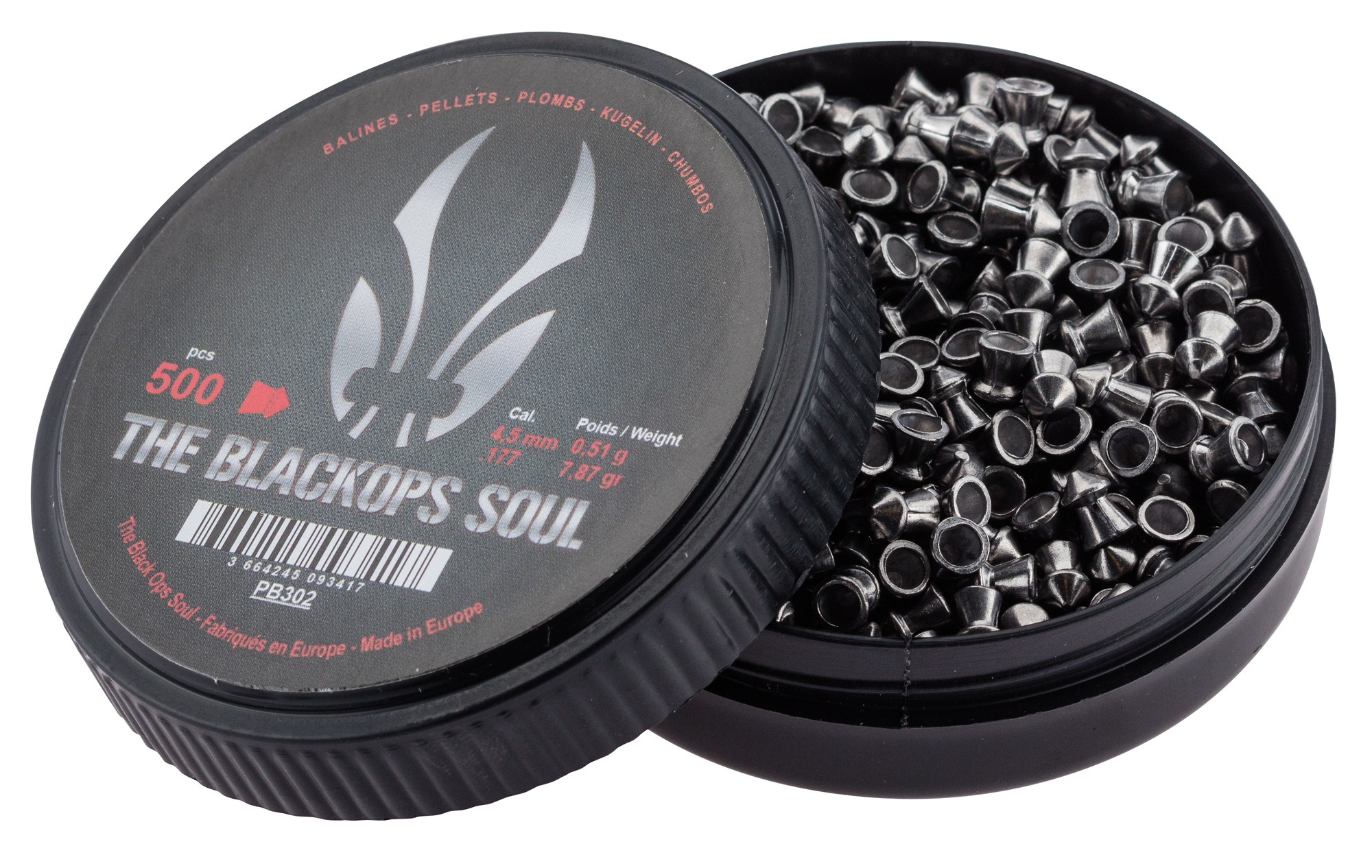 Balines Black Ops Soul Punta 4,5 mm – Caja de 500 Unidades - Imagen 2