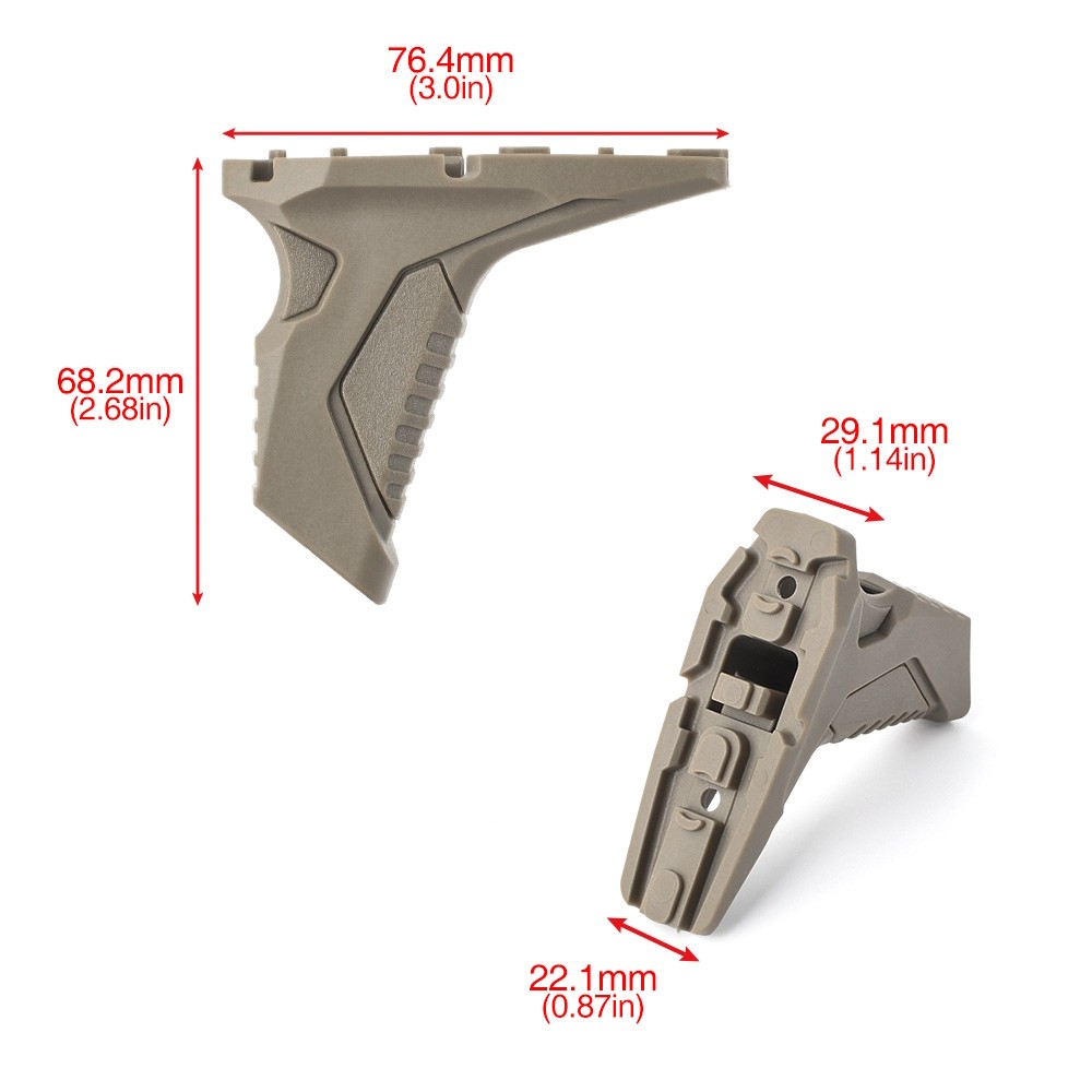 Grip Hand Stop Angular MP Link para M-LOK y KeyMod Dark Earth (MP1008-T) - Imagen 5