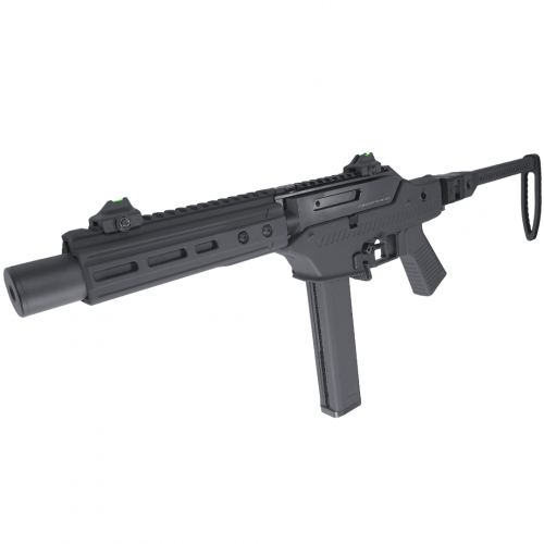 RÉPLICA DE AIRSOFT GBBR VMP-2SD  VORKS FULL METAL, COLOR NEGRO.