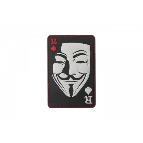 Parche PVC 3D JTG WOC Resistance – Inspirado en la icónica máscara de Guy Fawkes