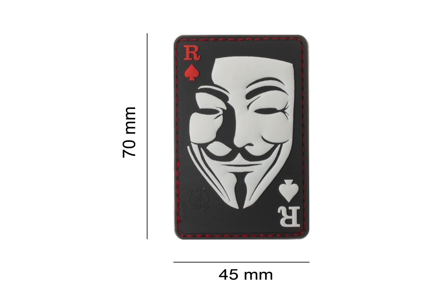 Parche PVC 3D JTG WOC Resistance – Inspirado en la icónica máscara de Guy Fawkes - Imagen 4