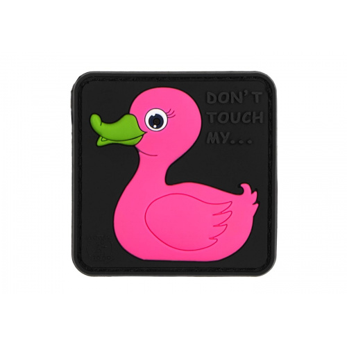 Parche pato táctico rosa JTG PVC 3D Tactical Rubber Duck con sistema de gancho y bucle