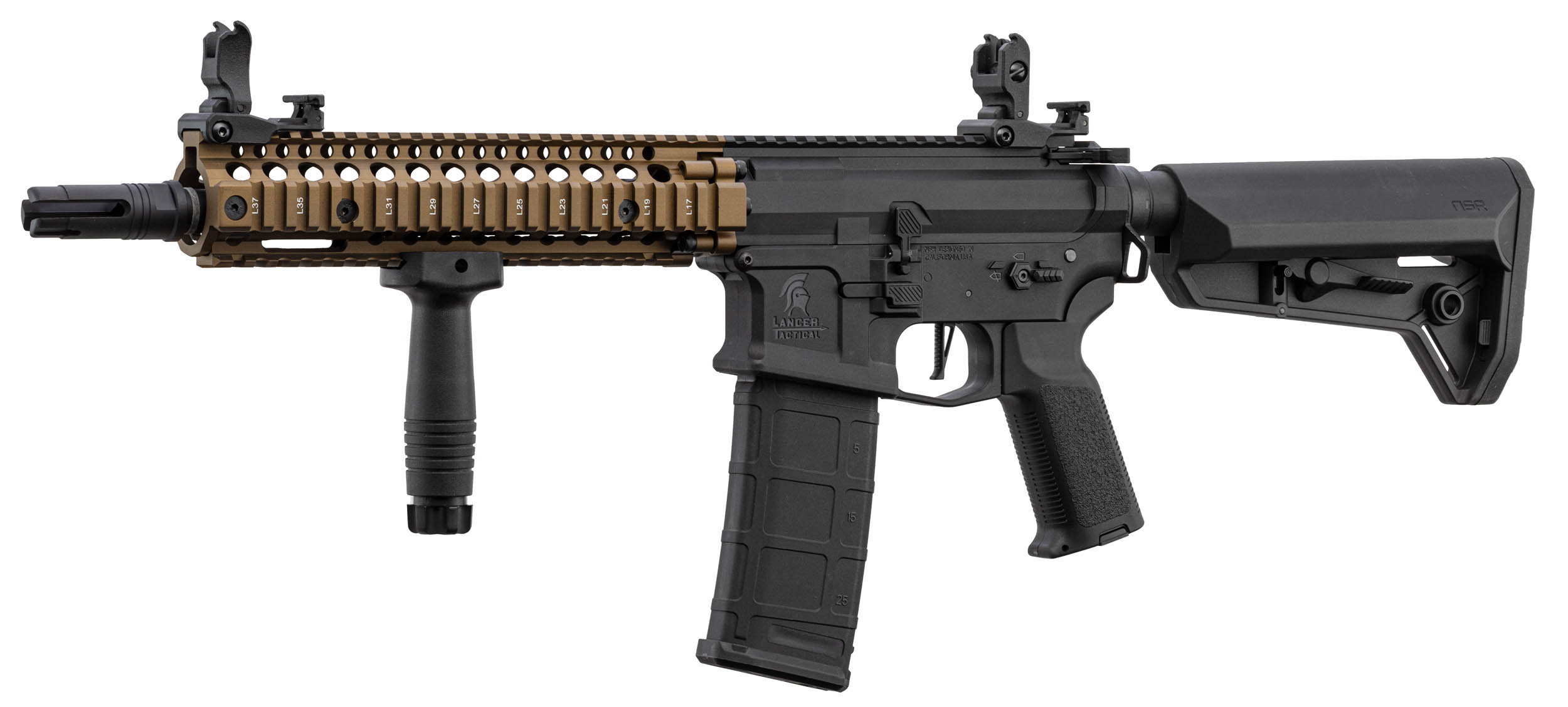 Lancer Tactical LT-18 MK18 Gen2 NSR Negra/Bronce – Pack Completo - Imagen 2
