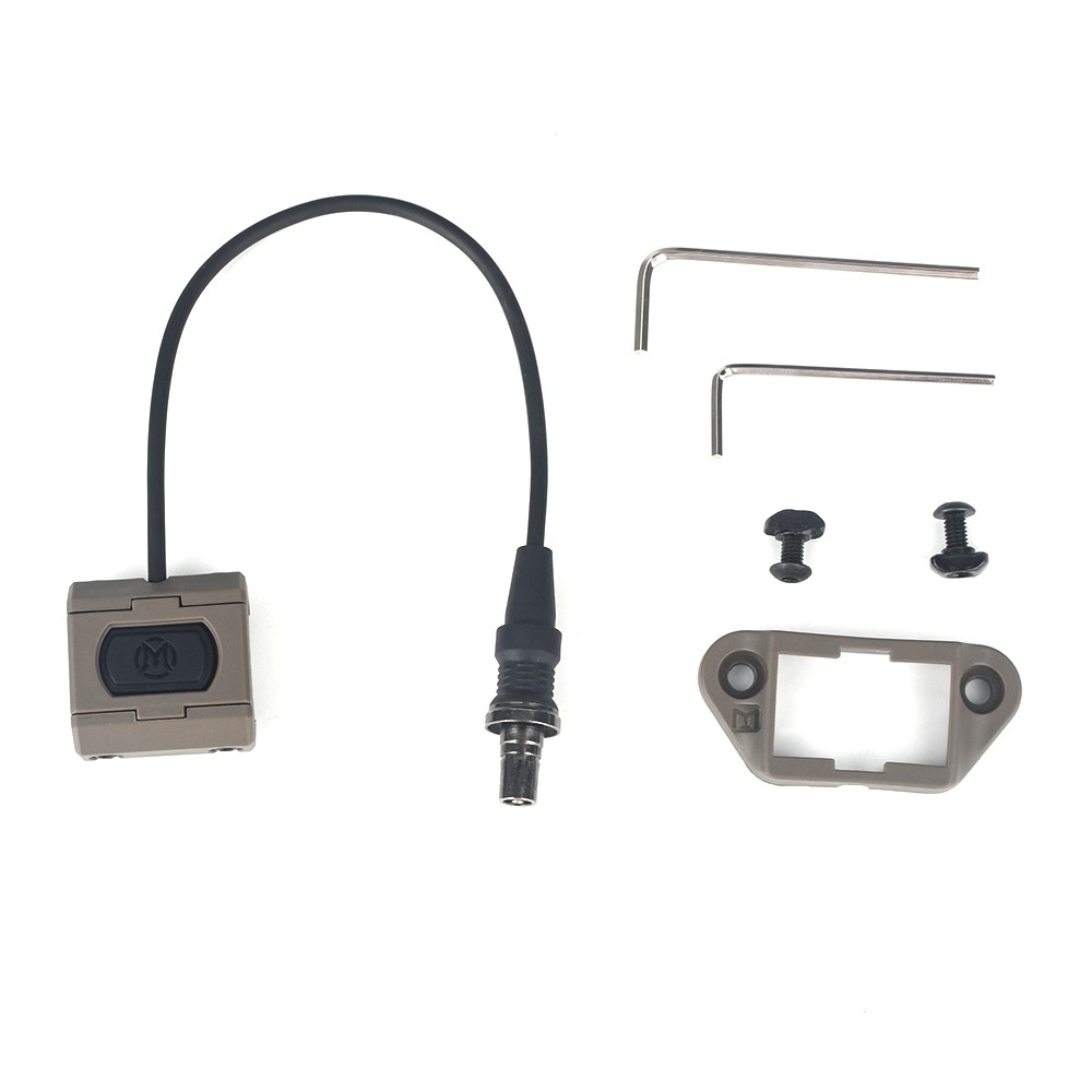 Linterna táctica WADSN TAN con pulsador remoto para raíl de 20 mm