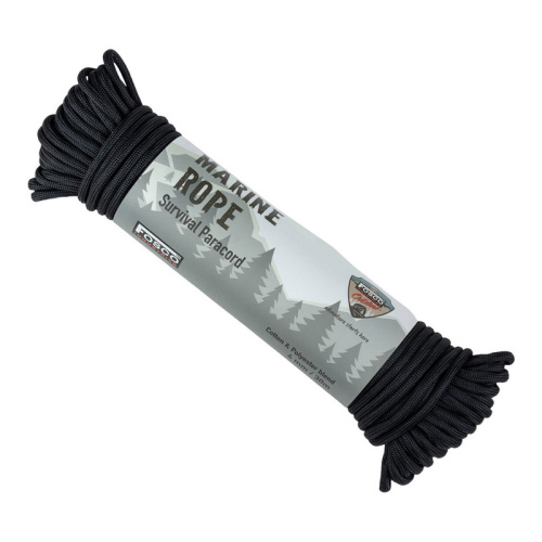Cuerda Fosco negra 30 metros 4 mm de poliéster y algodón
