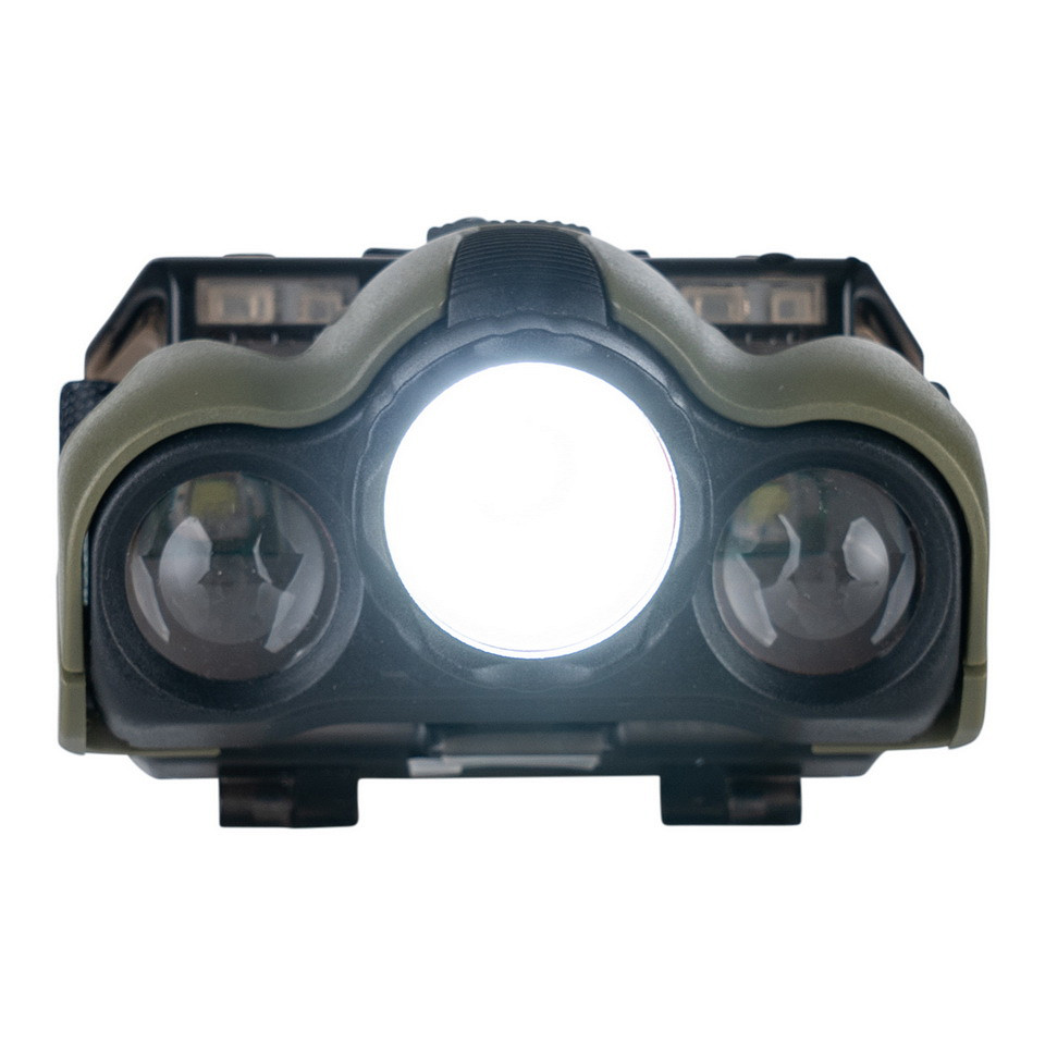 Linterna Frontal LED Fosco Forest 220 Lúmenes Recargable – Luz Blanca, Roja y Verde - Imagen 4